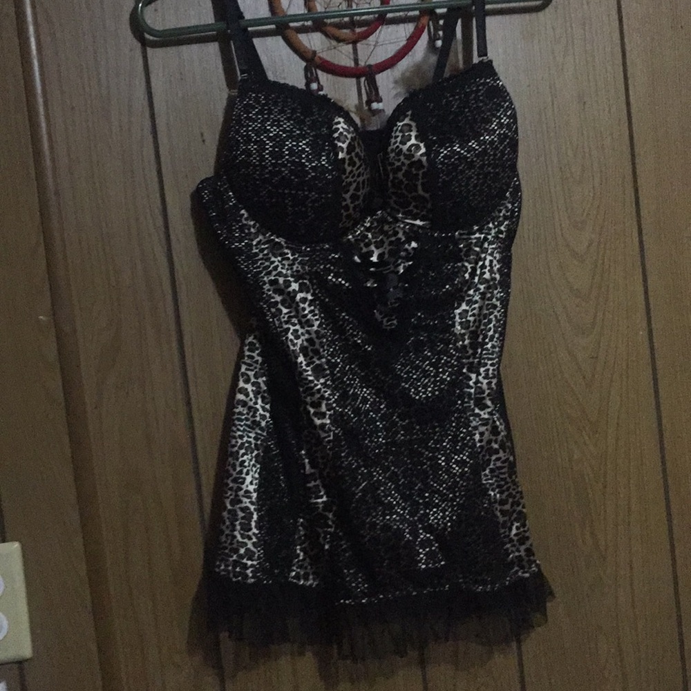 Sexy Cheetah Print Lingerie Top